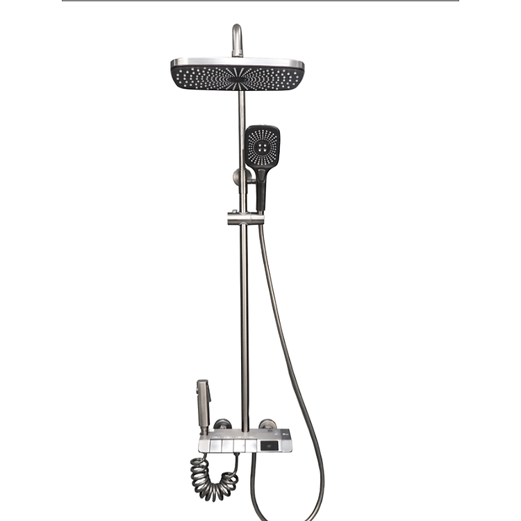 Sen cây nóng lạnh đồng mạ PVD cao cấp màu xám Juno sofa Teady SCCT-1994 3 chế độ