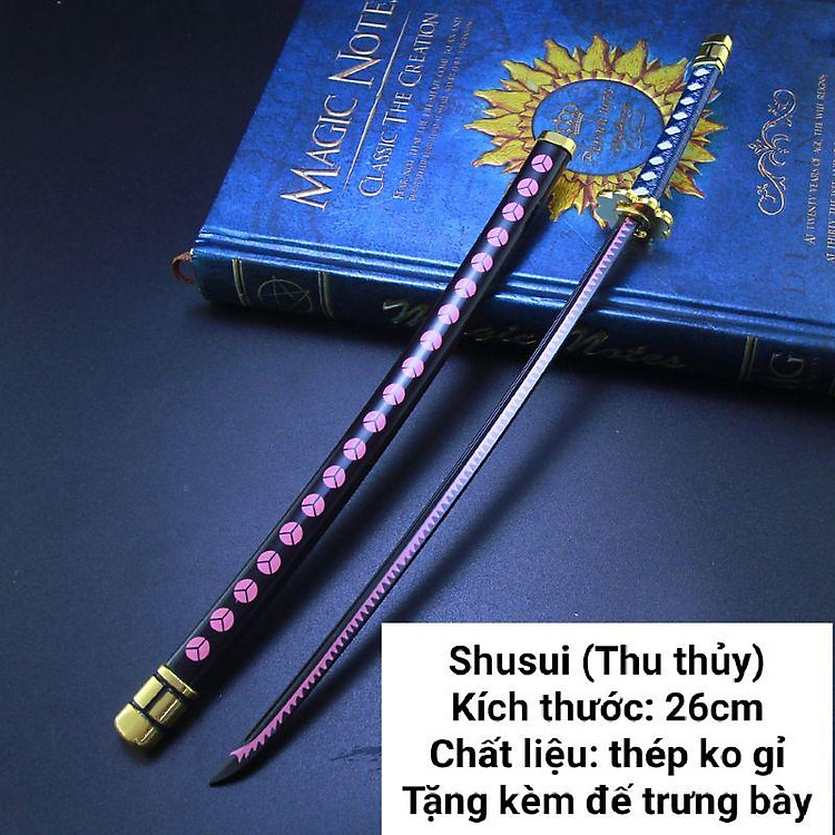 (26cm) Mô hình trưng bày đầy đủ các mẫu Kiếm Zoro One Piece Bằng Hợp Kim Không Gỉ