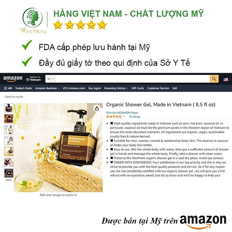 Sữa Tắm Thảo Mộc Cho Mẹ Bầu Wonmom Đảm bảo Giá rẻ - Hình ảnh 2