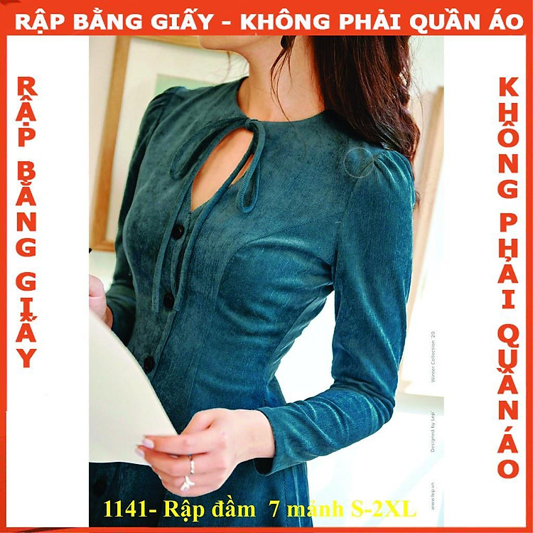 Rập đầm 7 mảnh tay dài mã 1141 - giấy A0 - Ảnh 4