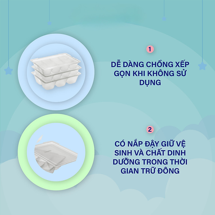 Bộ khay trữ đông thức ăn Richell Chính hãng Ưu đãi - Hình ảnh 4