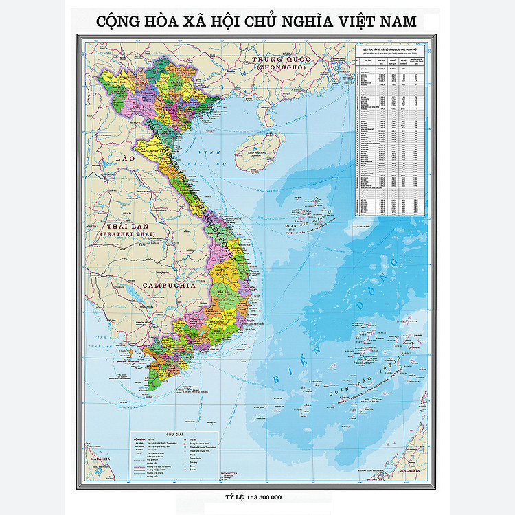 Bản đồ Tờ gấp Việt Nam, Thế giới, Hà Nội, Asean