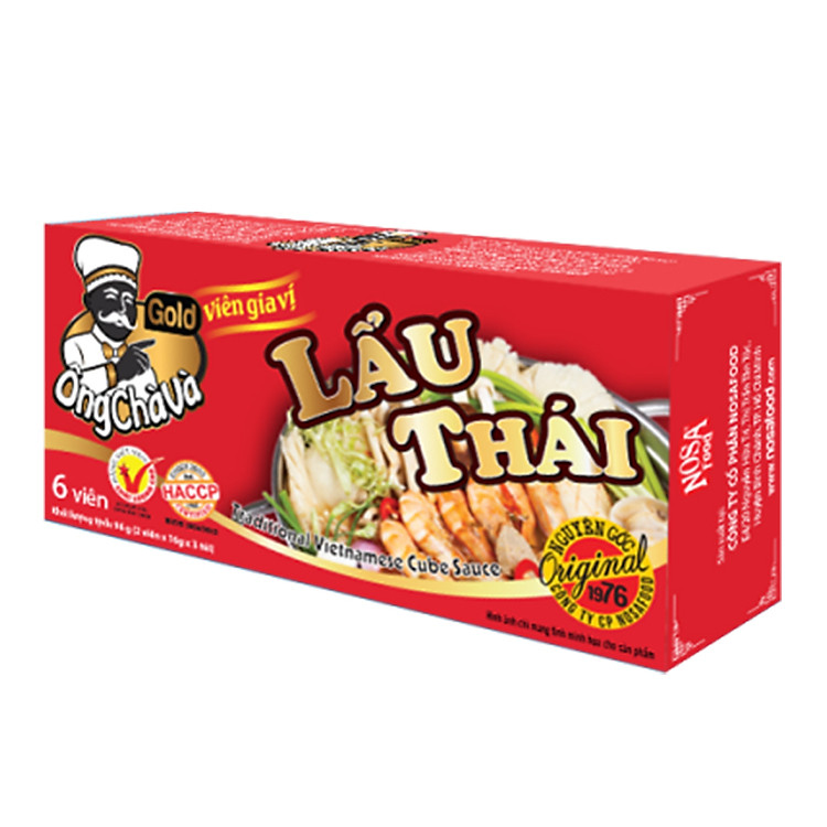 Hộp 6 Viên Gia Vị Lẩu Thái Ông Chà Và (96g)