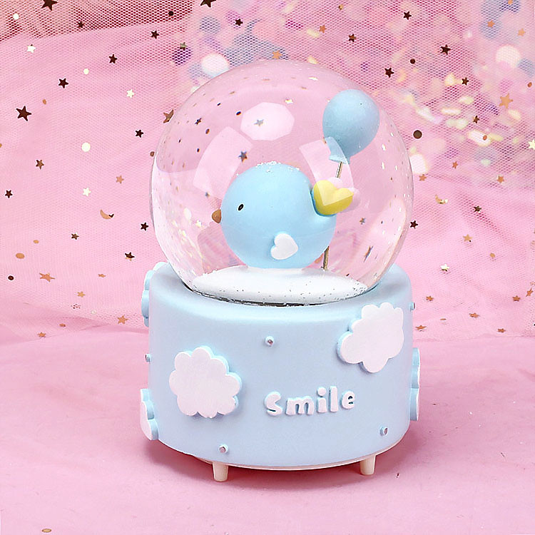 Quả Cầu Tuyết phát Nhạc có Đèn chú Cá đáng yêu (10*15cm)