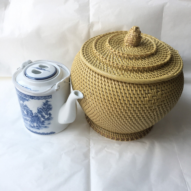 Combo Ấm tích và bao ủ mây dung tích 1,5L - Gốm sứ Bát Tràng