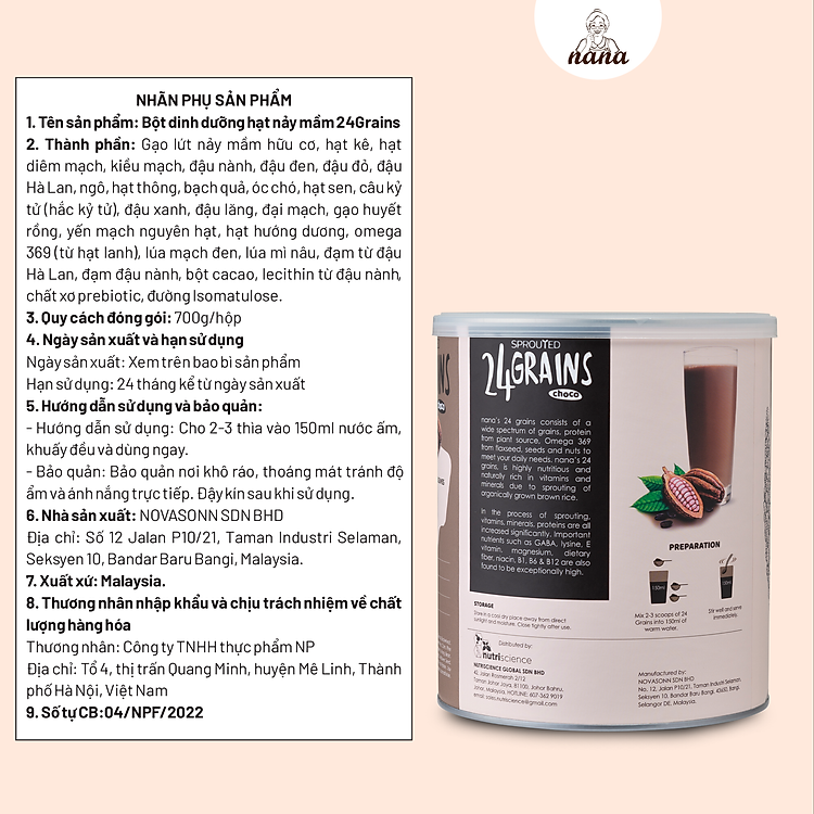 Sữa Hạt 24Grains Vị Socola 4 Hộp Đảm bảo Giá tốt - Hình ảnh 5