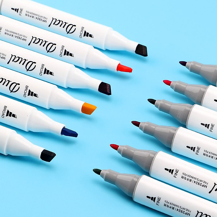 Bút màu Dual Marker Baoke MP2924 (12 màu) - Ảnh 2