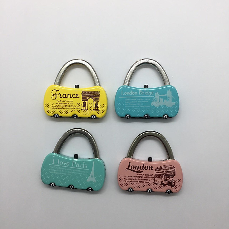 RLC25B Khóa số vali Real hình túi sách nút thay mã trên siêu dễ thương- Giao màu ngẫu nhiên