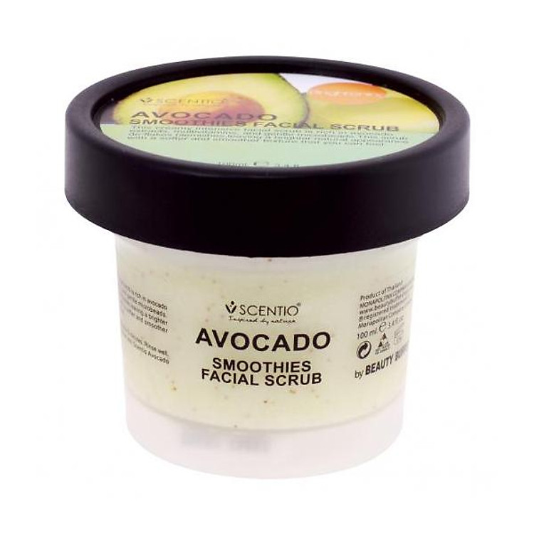 Tẩy tế bào chết da mặt dưỡng ẩm làm sáng min da chiết xuất quả bơ Scentio Avocado 100ml