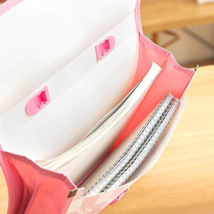 Cặp Học Sinh A4 Deli CF556 - Màu Hồng - Ảnh 4