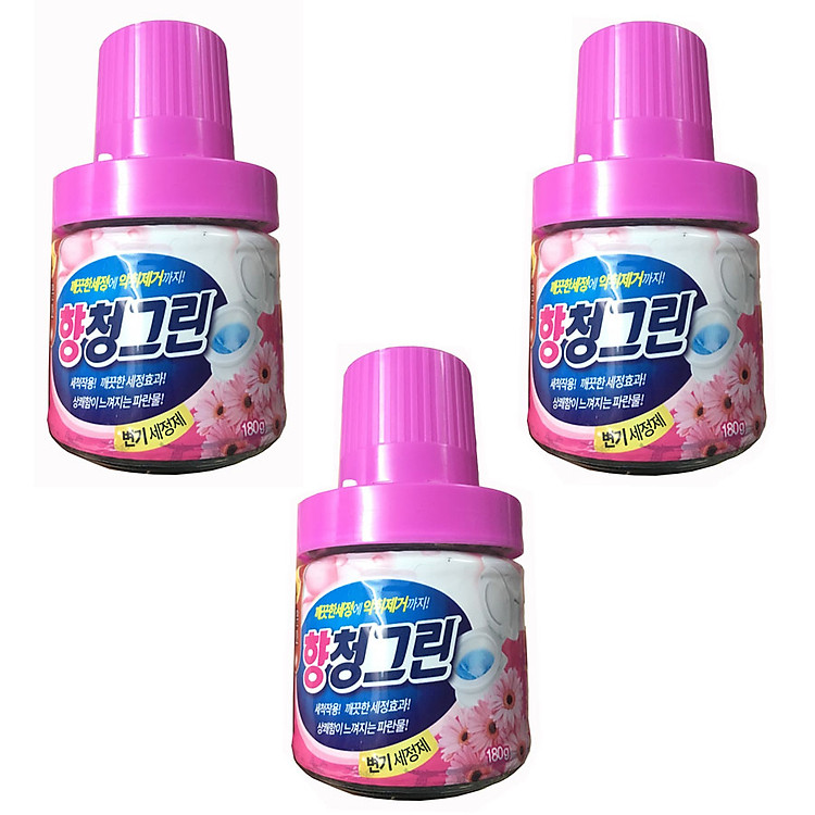 Combo 3 Cốc Thả Bồn Cầu Hương Hoa (180g/Cốc) - Nhập Khẩu Hàn Quốc