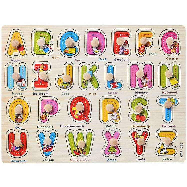 Bảng gỗ có núm học số, học chữ, học hình - TotdepreHH1064