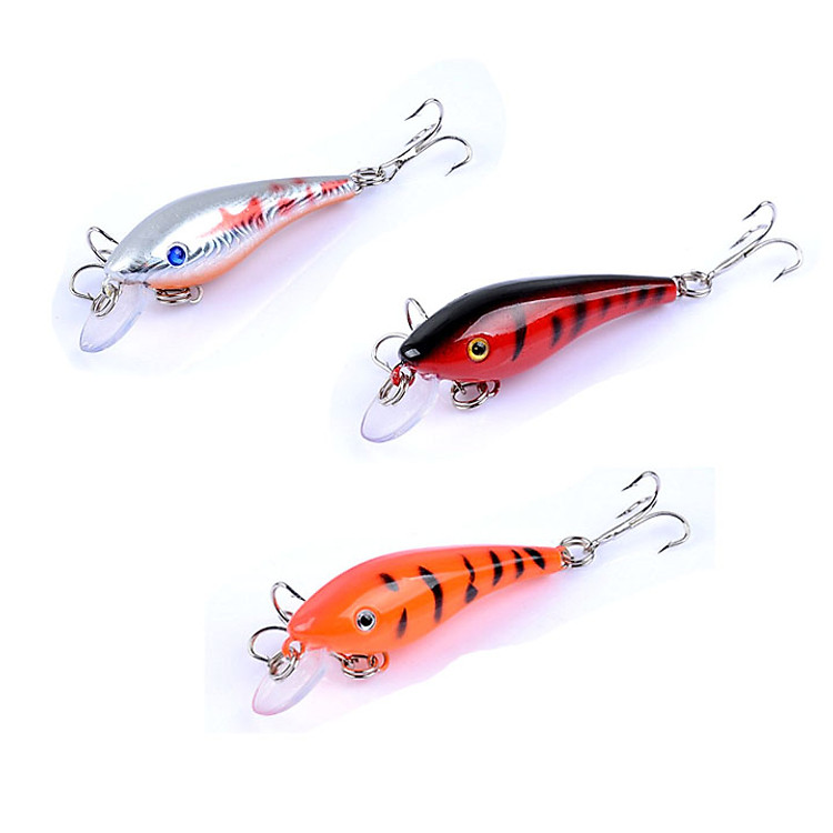 Combo 3 Mồi Cá giả câu Cá siêu nhạy 2 lưỡi câu 6 móc (5.7cm) (4.4g)