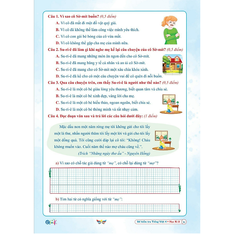 Đề Kiểm Tra Tiếng Việt 4 - Học Kì 2 - Ảnh 3