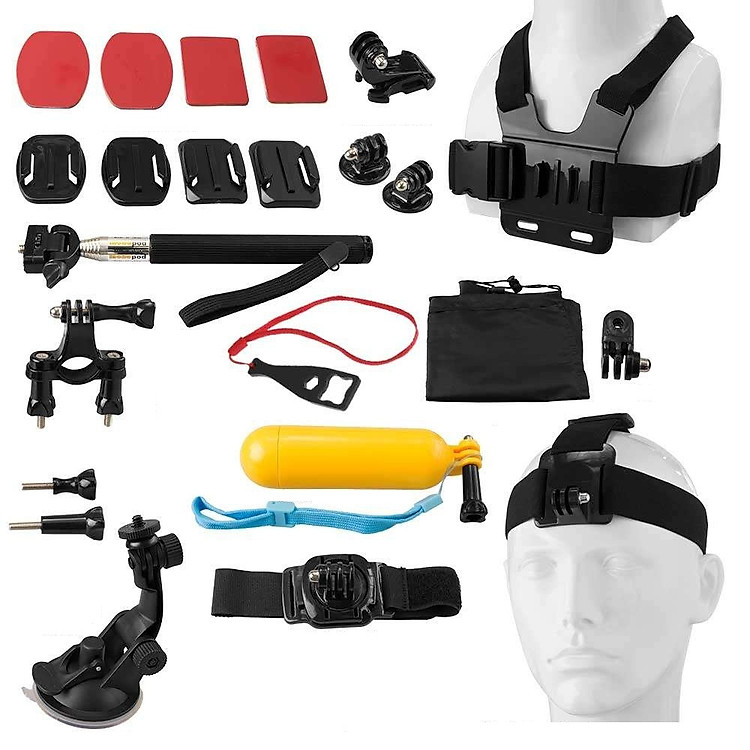 Bộ Phụ Kiện Đa Năng Cho Camera Hành Trình Hành Động PK47 23 in 1 Action Cameras & Sport DV Accessories - Hàng Chính Hãng