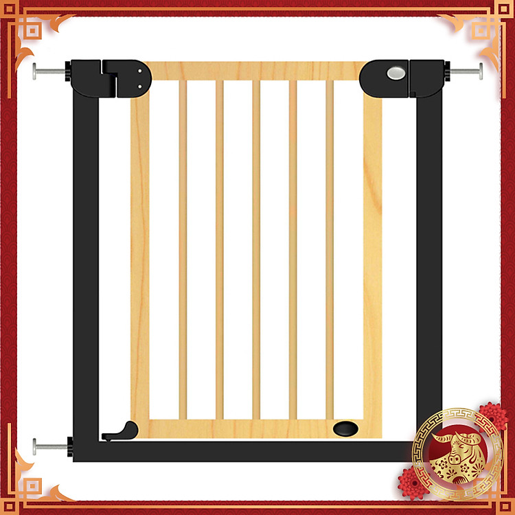 Thanh Chặn Cửa, Cầu Thang Không Cần Khoan Tường Babysafe Bằng Gỗ, Cửa Đóng Tự Động - Hàng nhập khẩu