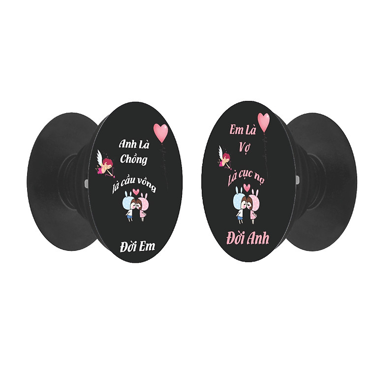 Combo 2 giá đỡ điện thoại - Popsocket cặp đôi Anh và Em cute - dễ thương - độc lạ - Hàng chính hãng