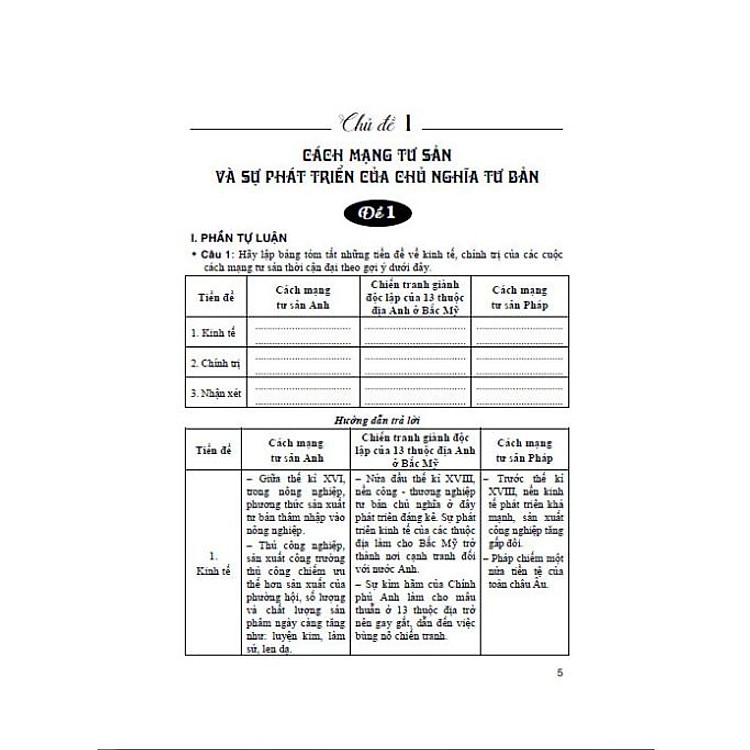 Bộ Đề Kiểm Tra Trắc Nghiệm Và Tự Luận Lịch Sử 11 - Ảnh 2