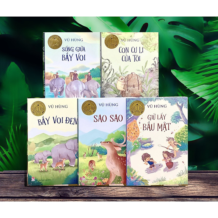 Những truyện hay viết cho thiếu nhi của tác giả Vũ Hùng: Con culi của tôi, Bầy voi đen, Giữ lấy bầu mật, Sống giữa bầy voi, Sao sao (NXB Kim Đồng)