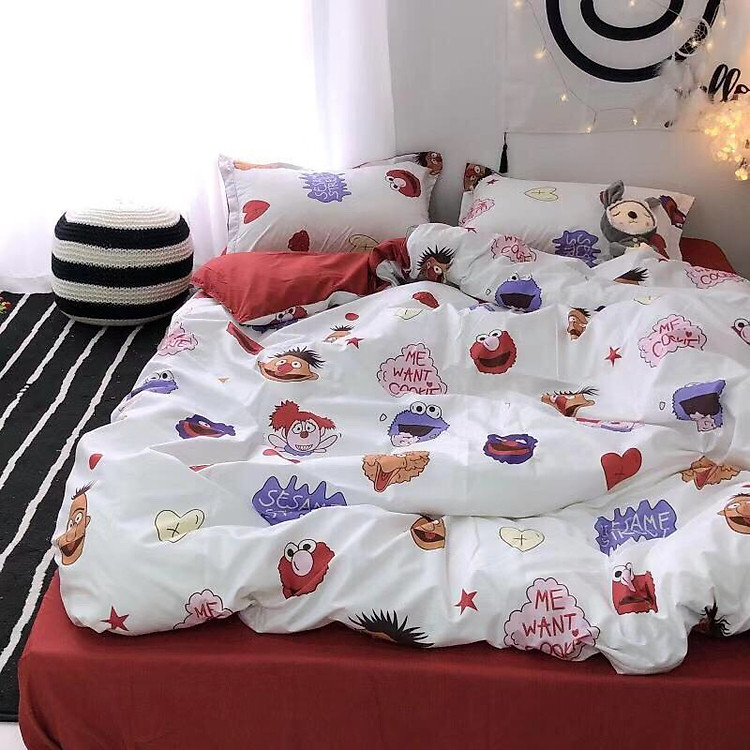 Bộ ga và vỏ chăn cotton Sweet Love VSL1009 ( 5 món )