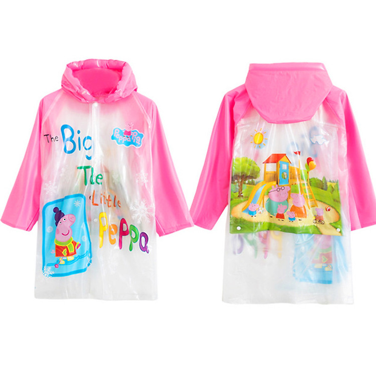 Áo mưa trẻ em Peppa và Chó cứu hộ đáng yêu cho bé 3-8 tuổi chất poly dày mềm mại tiện lợi cho bé