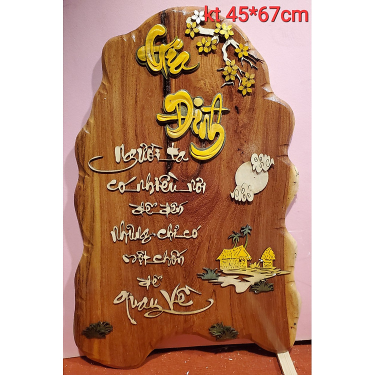 TRANH GỖ GHÉP - CHỮ THƯ PHÁP NGHỆ THUẬT