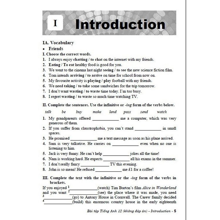 Bài Tập Tiếng Anh Lớp 12 - Không Đáp Án - Ảnh 2