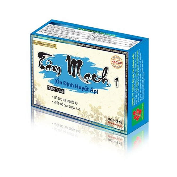 Thực phẩm chức năng hỗ trợ ổn định huyết áp, phòng ngừa tai biến Tâm mạch 1 Công Đức (30 viên)