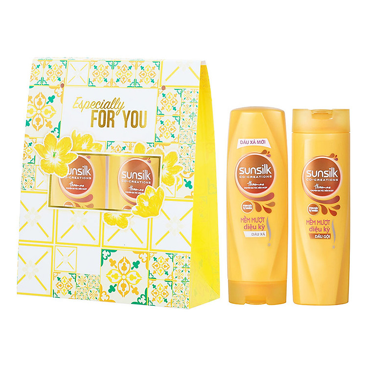 Hộp Quà Dầu Gội Sunsilk Mềm Mượt Diệu Kỳ (170g) Và Dầu Xả Sunsilk Mềm Mượt Diệu Kỳ (170g) - Phiên Bản 2018