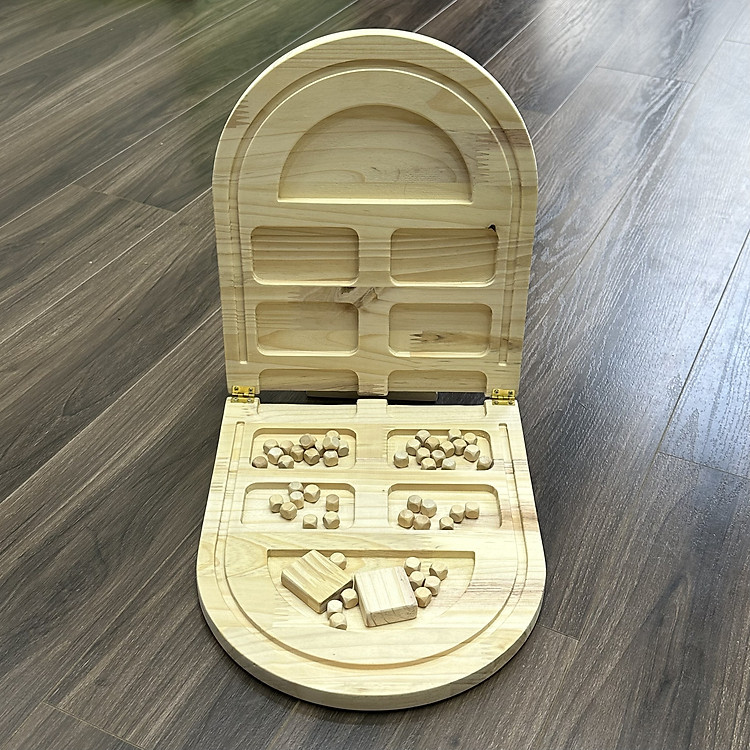 Ô Ăn Quan Gỗ Gập Gọn 60x25cm Chính hãng Tiết kiệm - Hình ảnh 3