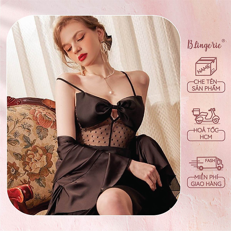 Váy Ngủ Thiết kế Lưới Gợi Cảm (Không kèm áo choàng) - B.Lingerie