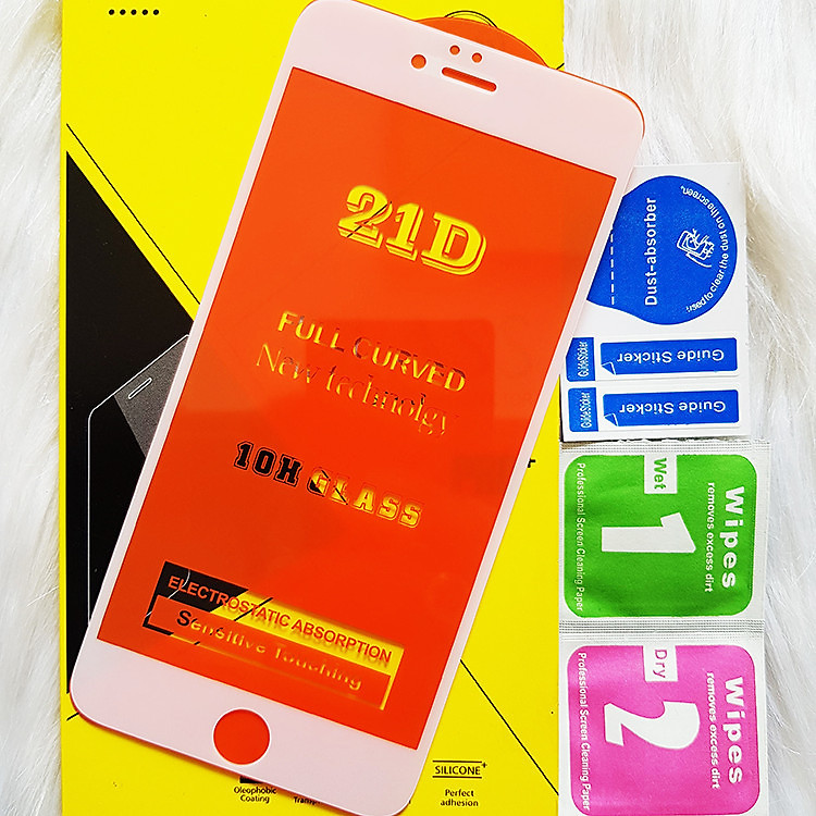 Kính Cường Lực 21Dcho IPHONE 6 PLUS - 6S PLUS Full Keo Màn Hình 21D SIÊU BỀN, SIÊU CỨNG, ÔM SÁT MÁY CAPARIES CHÍNH HÃNG