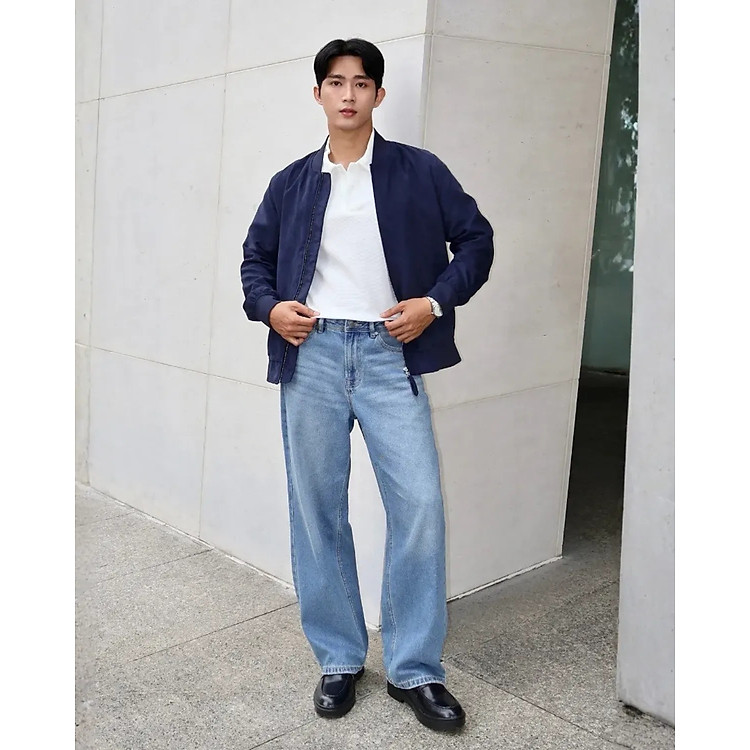 Áo khoác bomber nam da lộn Form Regular - ROUTINE 10F25JAC005