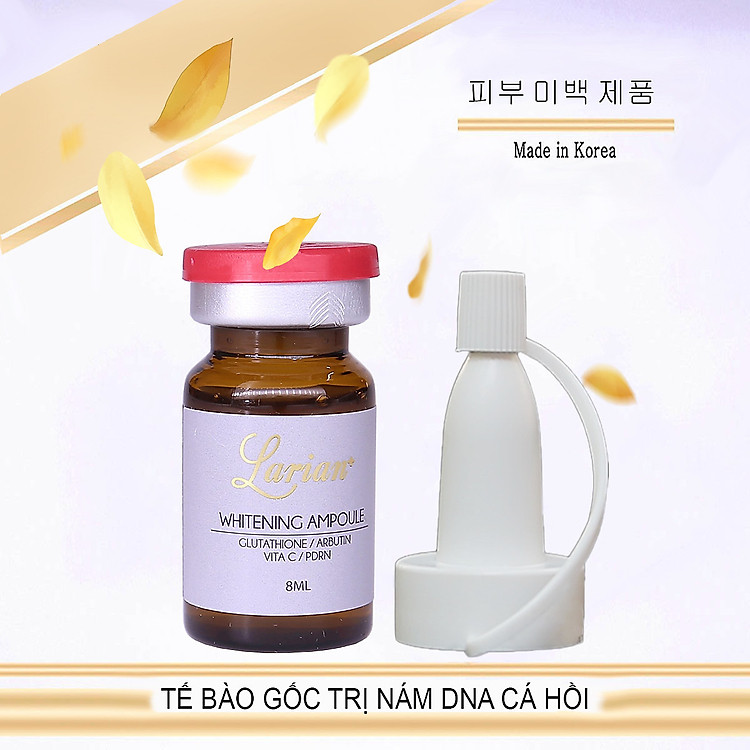 Tế bào gốc DNA cá hồi mờ thâm nám, ức chế sắc tố, trắng sáng da (Larian Whitening Ampoule)8ml