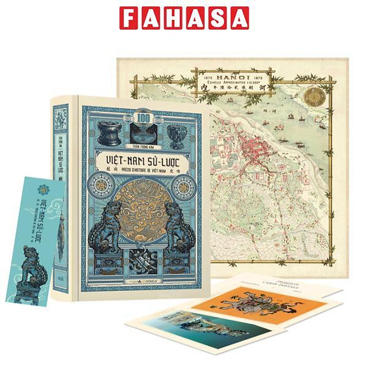 Việt Nam Sử Lược (Ấn Bản Kỉ Niệm 100 Năm) - Tặng Kèm Bản Đồ + Bookmark + Bộ Postcard 8 Tấm