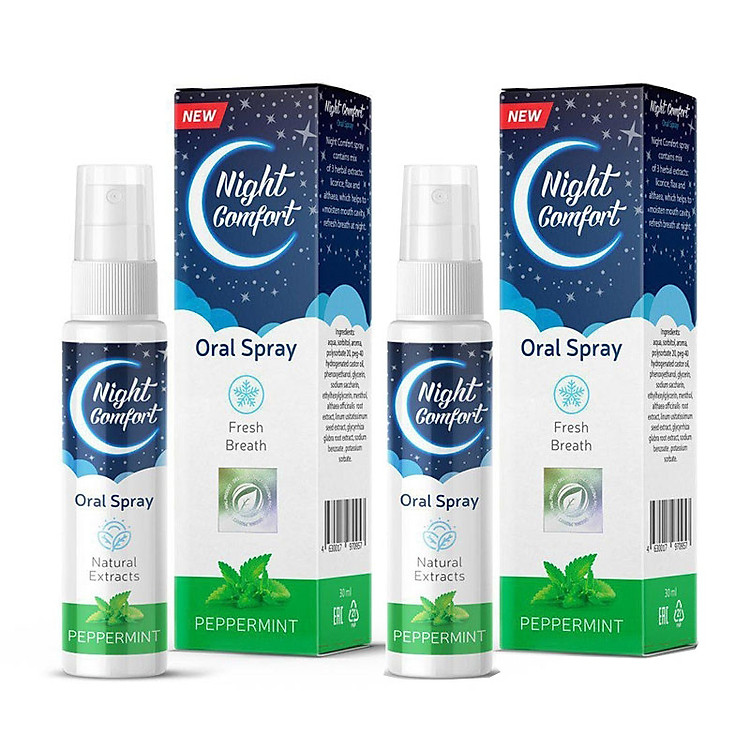 Combo 2 hộp Xịt Chống Ngáy Ngủ Night Comfort 30ml