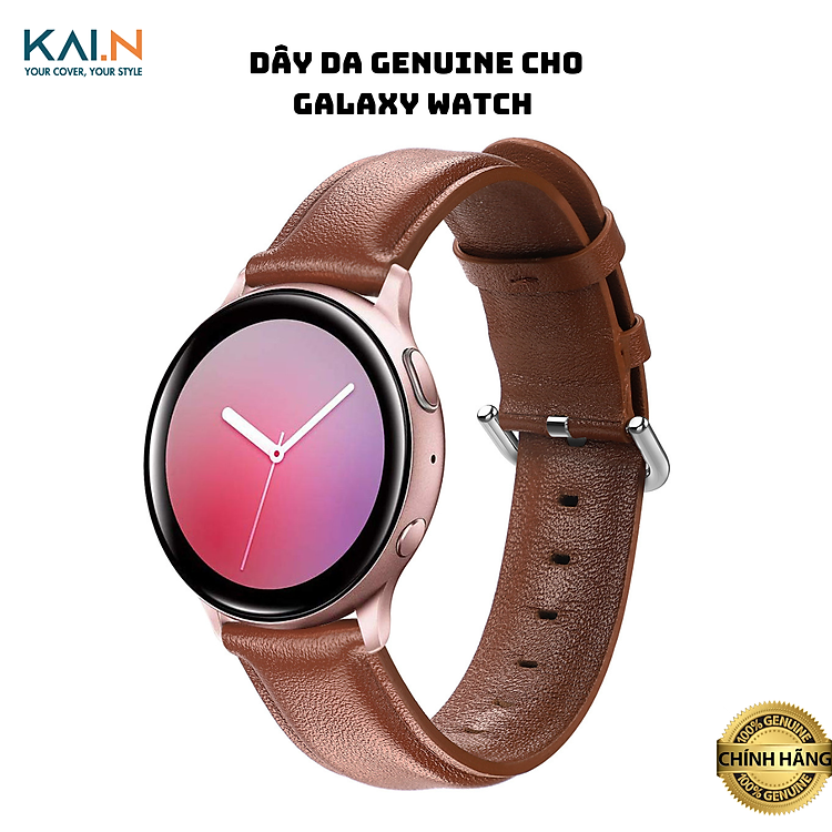 Dây Da Dành Cho Galaxy Watch 4/ Galaxy Watch 5/ Galaxy Watch 3 41mm/ Galaxy Watch Active, Kai.N Genuine Leather_ Hàng chính hãng