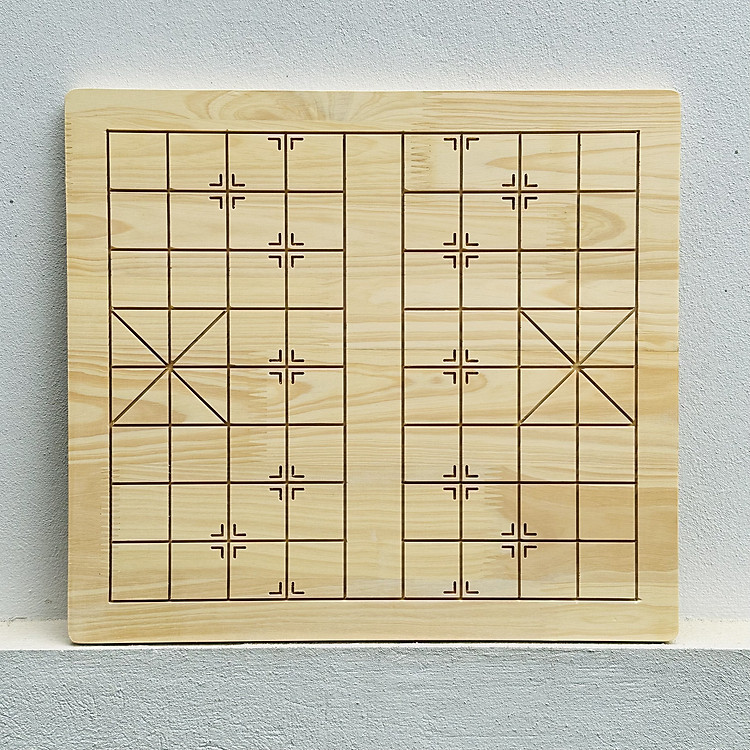 Mua tại Lazada: Bàn Cờ Tướng Gỗ Nguyên Khối 42x38Cm Chính hãng Giá tốt