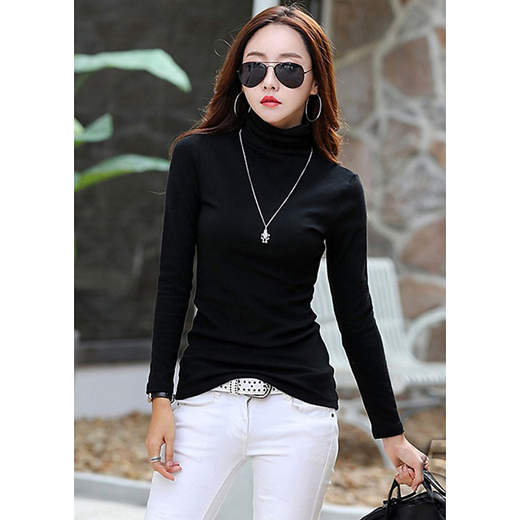 Áo cổ lọ nữ TA14