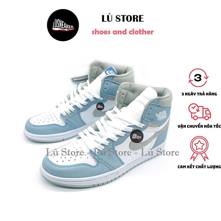 Giày Jd 1 Retro High OG Hyper Royal Xanh Dương Da Lộn Hoàng Gia