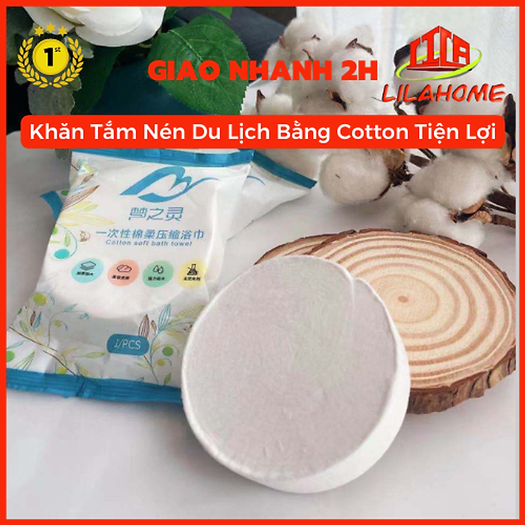 Khăn Tắm Nén Du Lịch Bằng Cotton Tiện Lợi Dùng Một Lần 70*140cm - Khăn Nén Spa - Chính Hãng