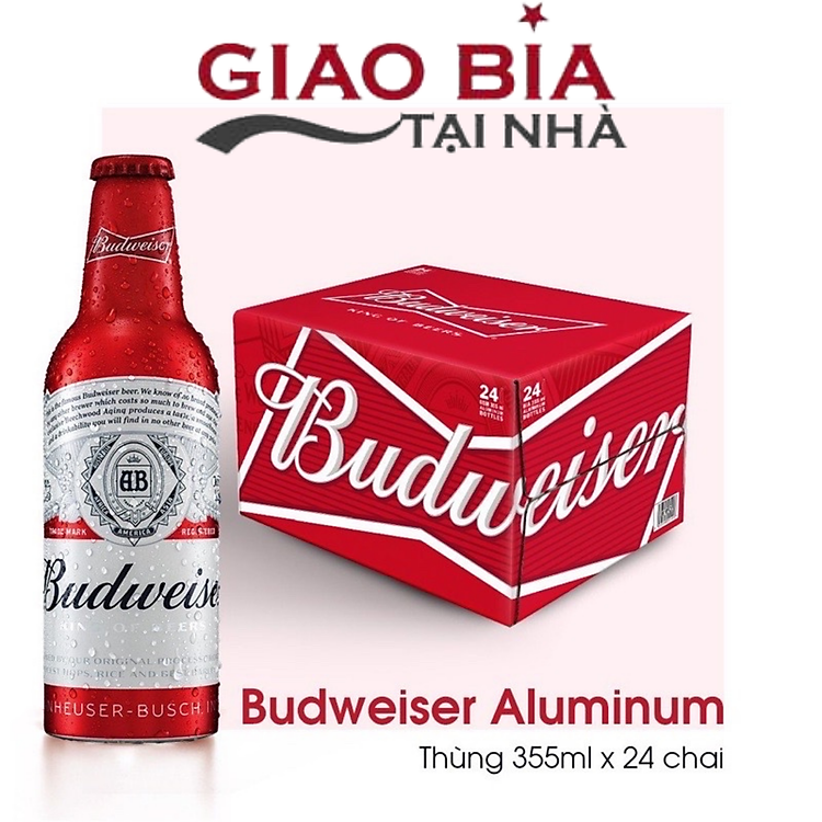 Bia Budweiser Aluminium Thùng 24 Chai 355ml