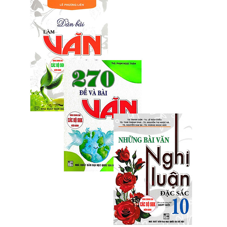 Combo Những Bài Làm Văn Hay Lớp 10 (Dùng Chung Cho Các Bộ SGK Hiện Hành) (Bộ 3 Cuốn)_HA