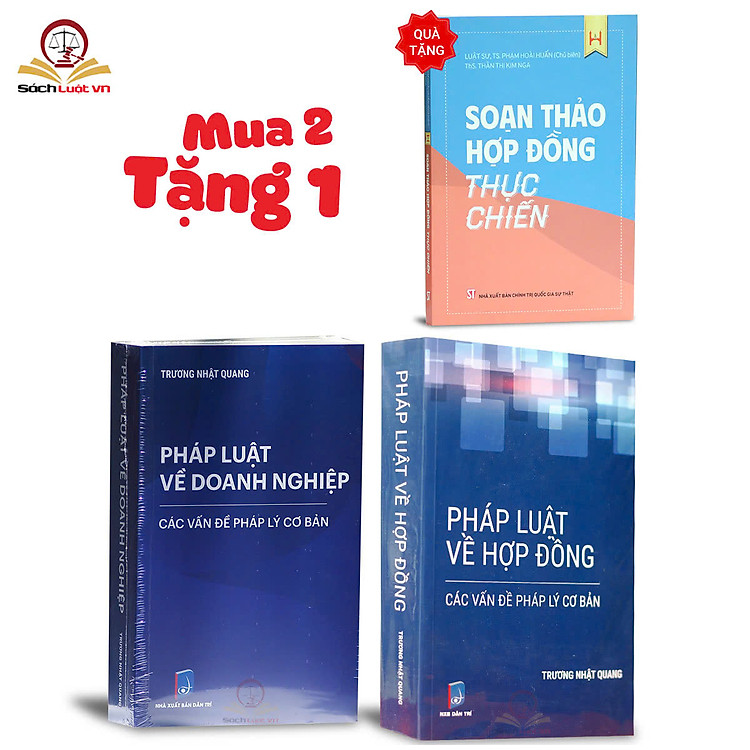 Combo - Sách Pháp luật về doanh nghiệp, Pháp luật về hợp đồng, Soạn thảo hợp đồng thực chiến