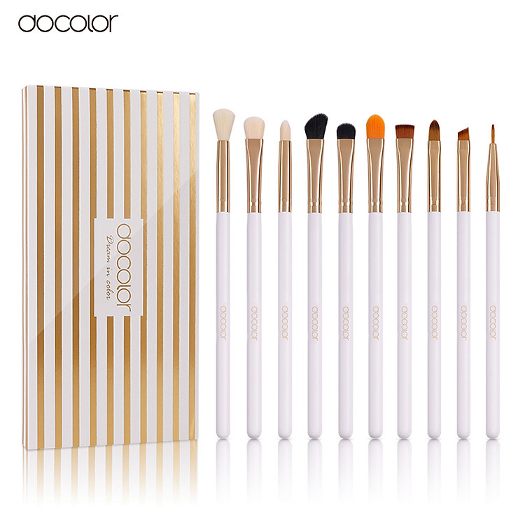 Bộ Cọ Trang Điểm Mắt Docolor 10 Pieces Eye Makeup Brush Set