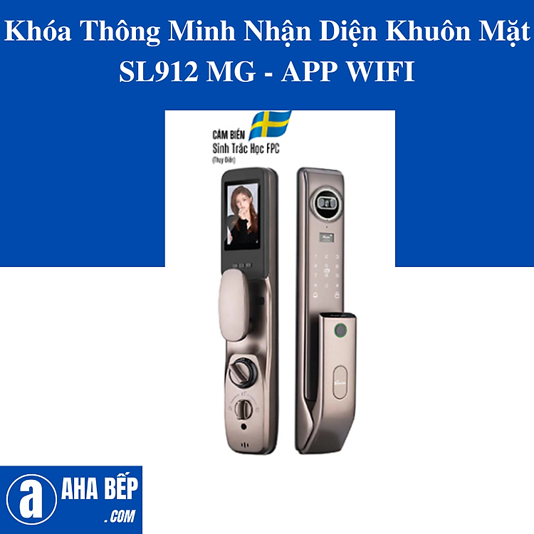 Khóa Thông Minh Nhận Diện Khuôn Mặt SL912 MG - APP WIFI. Hàng Chính Hãng