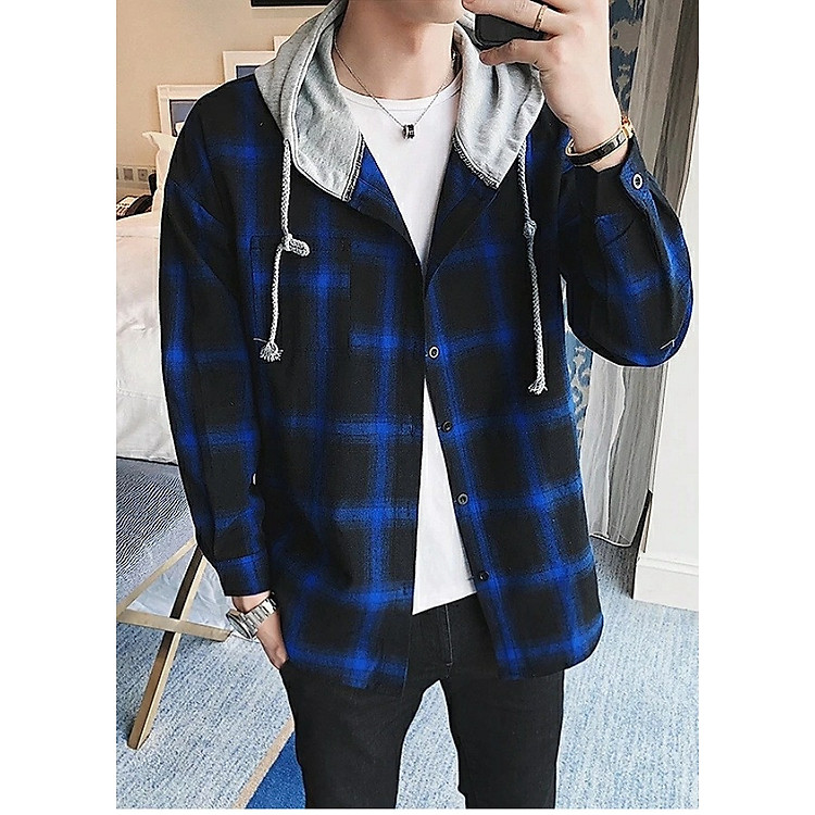 ÁO KHOÁC SƠ MI UNISEX CÓ NÓN NỈ ĐA NĂNG CÁCH NHIÊT,CHỐNG NĂNG SIÊU HÓT