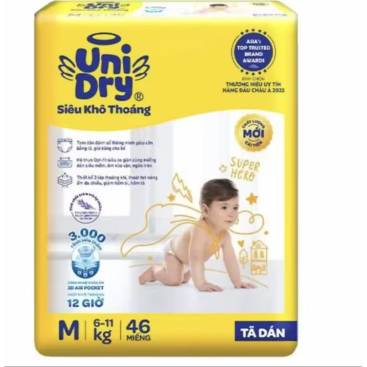 Chọn mua tại Shopee: Tã dán Unidry M46 cho bé 6-11kg mua giá tốt nhất tại Shop Mall