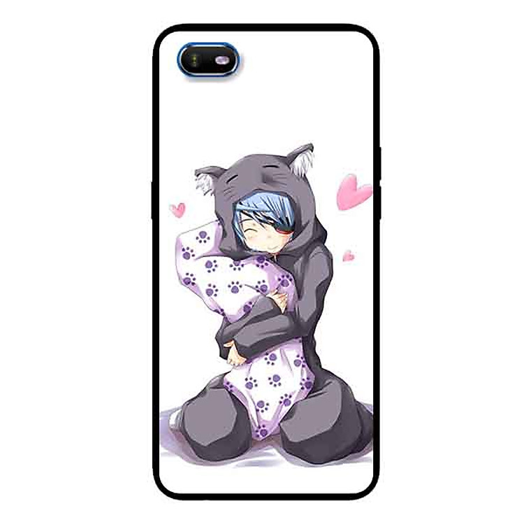 Ốp Lưng in cho Oppo A1K Mẫu Cô Gái Mèo - Hàng Chính Hãng