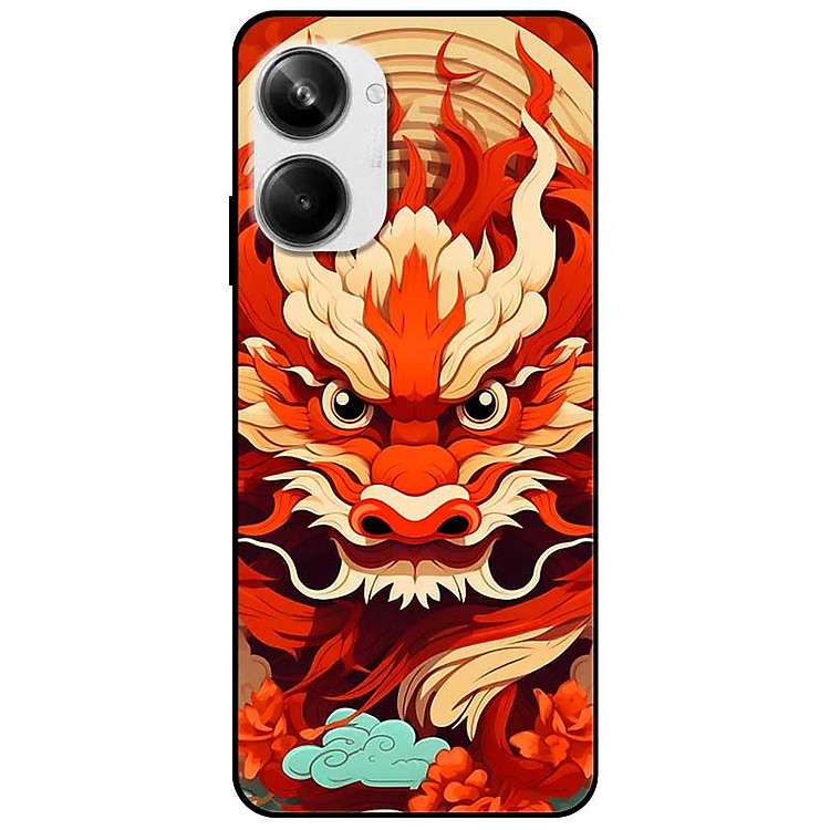 Ốp lưng cho Realme 9i - 10 - C20 - C67 - C65 4G - C11 2021 - Poco X6 5G - Rồng Đỏ - Hàng Chính Hãng